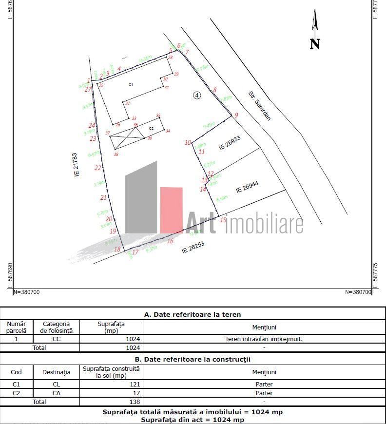 Teren 1024 mp+ casă din cărămidă în suprafață de 121 mp - 12