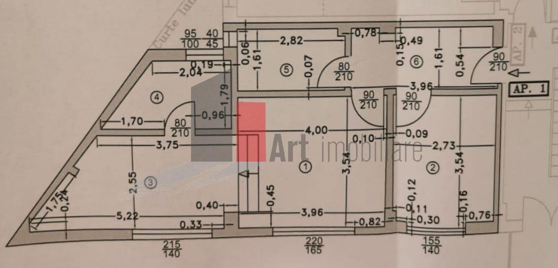Vânzare apartament semidecomandat 2 camere cu centrală Brâncoveanu -Izvorul Rece - 1