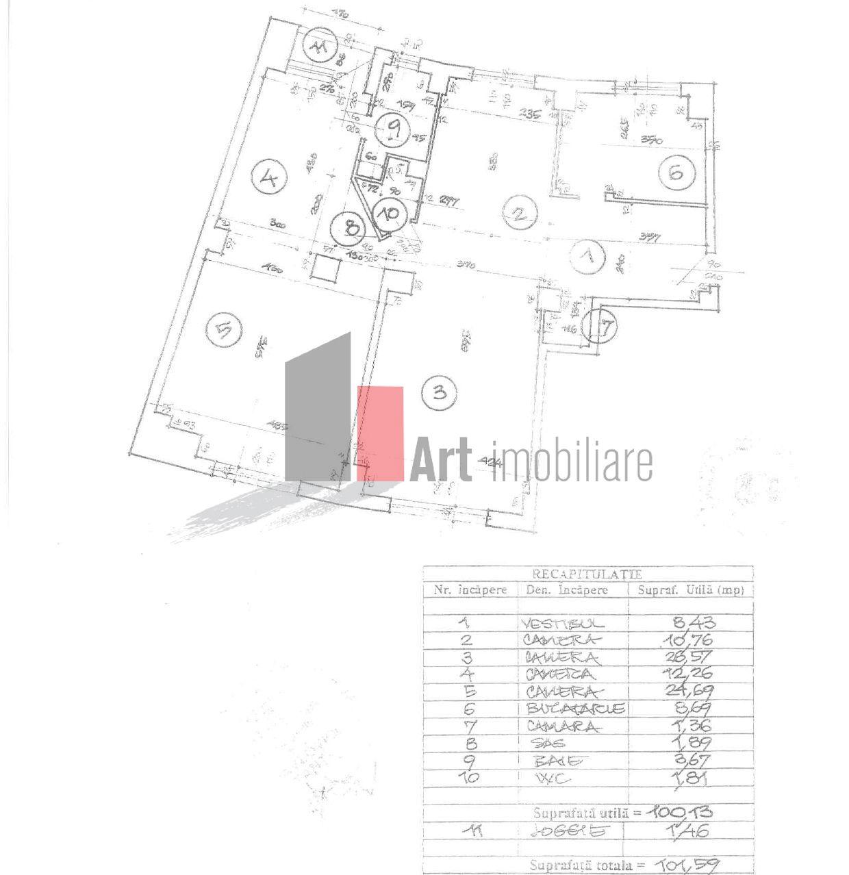 Spațiu birouri ultracentral 100 mp, balcon, mobilat parțial, Nerva Traian - 10