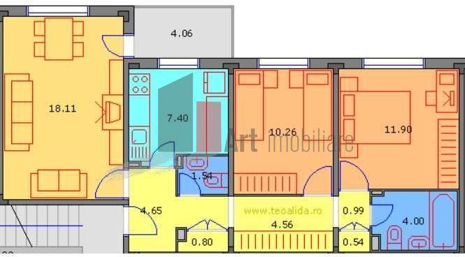 3 camere-Cetatea de Balta, Orsova, Lacul Morii, Lujerului, Virtutii - 5
