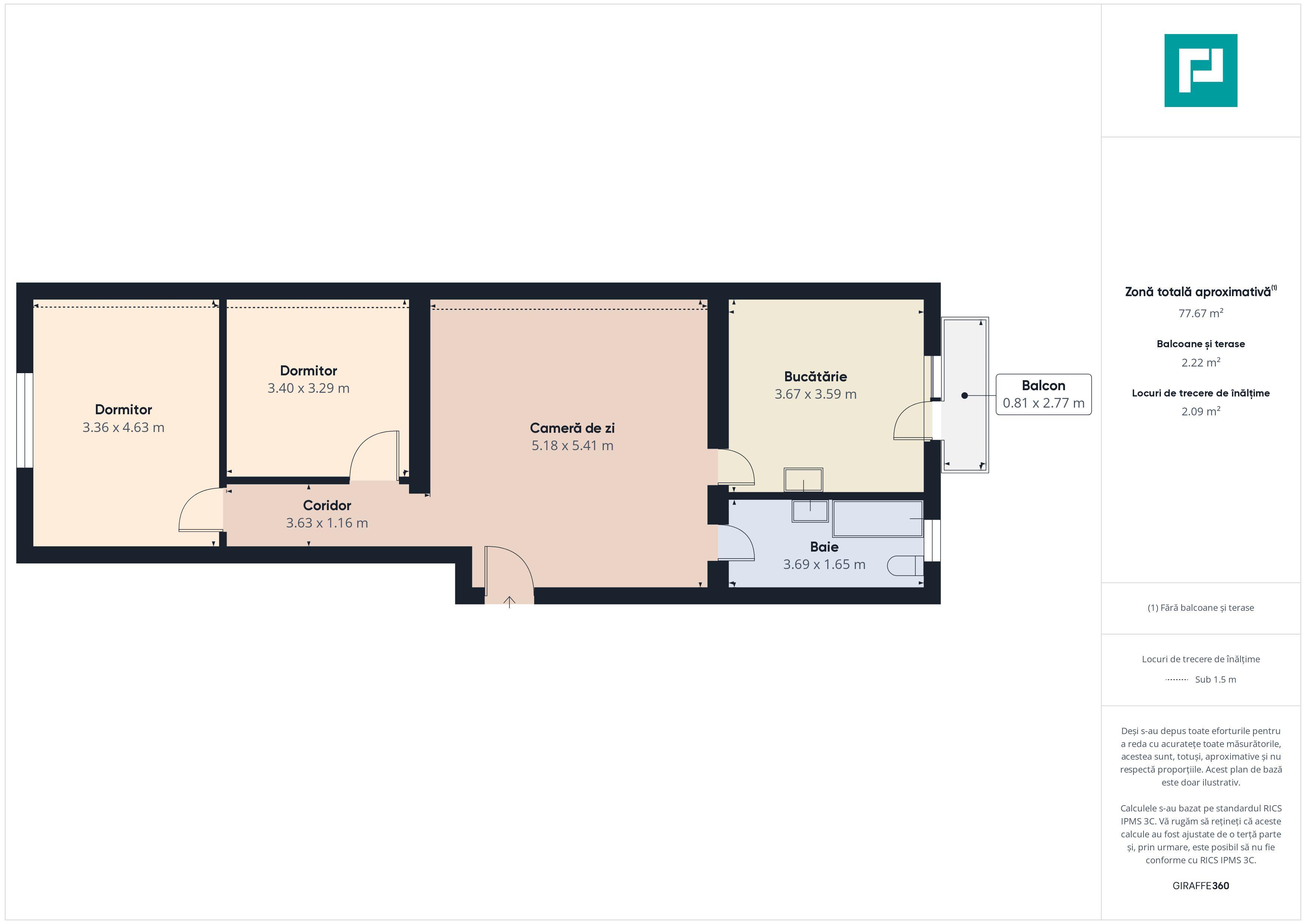 Apartament 3 camere, spațios, mobilat, în Chișoda - 11