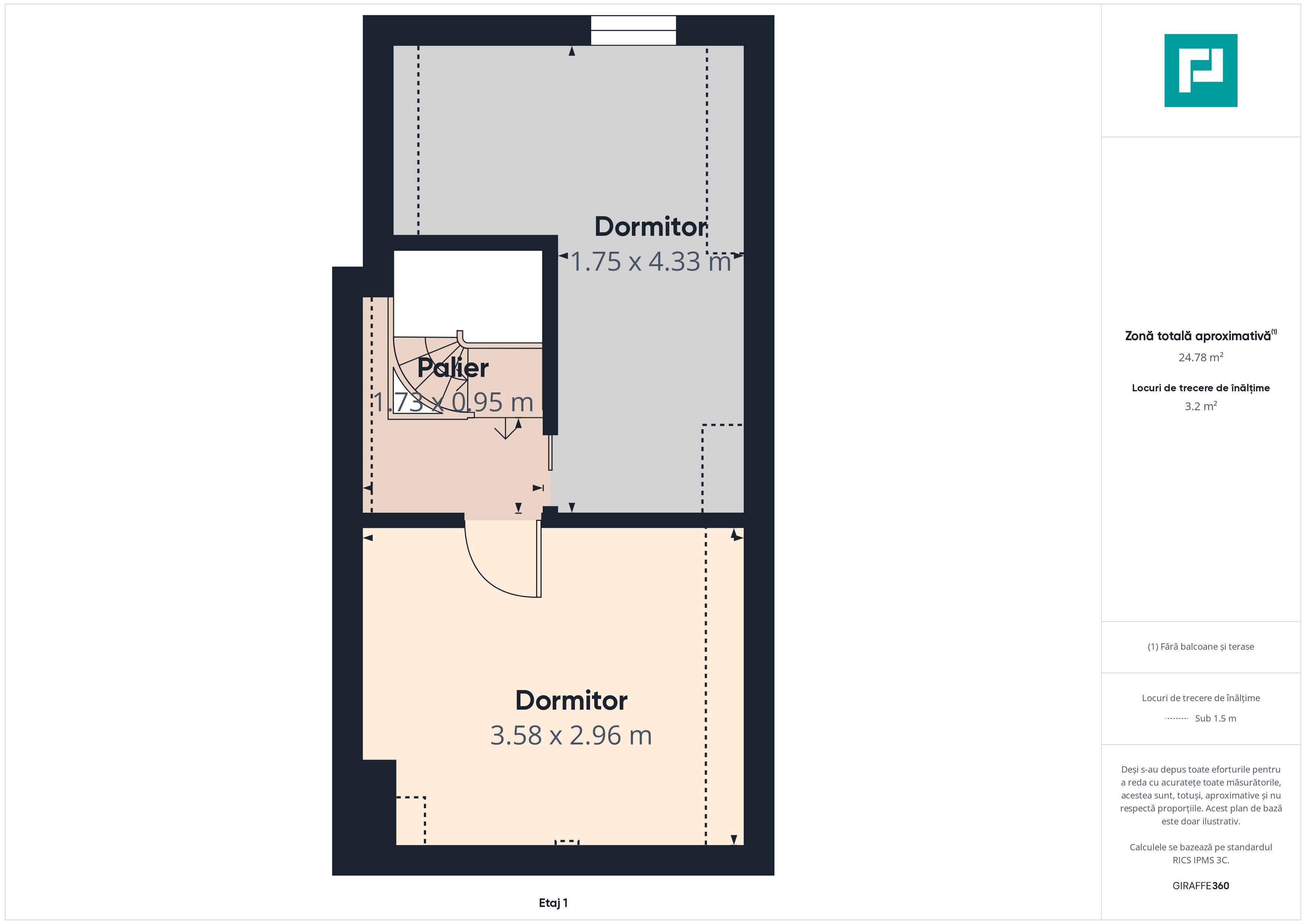 Apartament cu 3 camere pe 2 niveluri în Dumbrăvița - 11