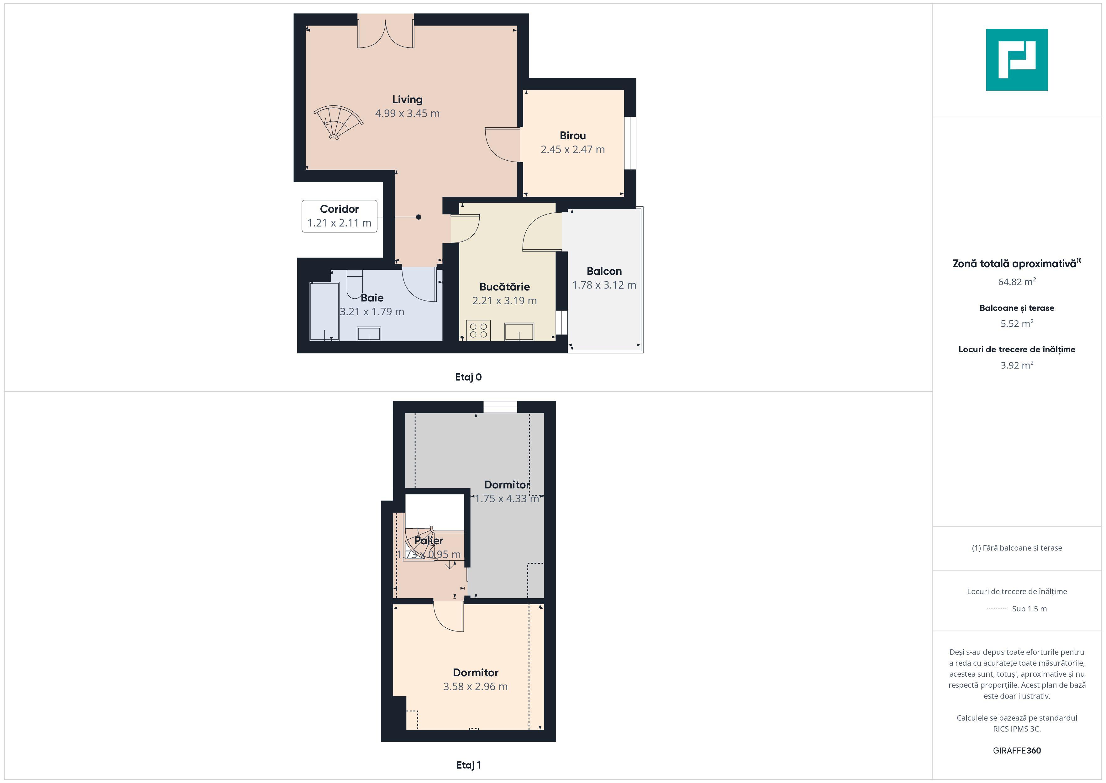 Apartament cu 3 camere pe 2 niveluri în Dumbrăvița - 12